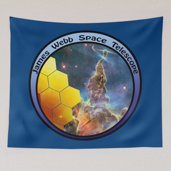 Item preview, JWST James Webb Telescope - Mystic Mountain Carina Nebula, blues designed and sold by Kestrelle.