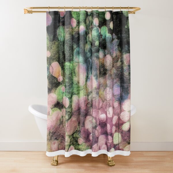 Abstract Batik Bubble Print Shower Curtain