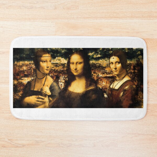 Item preview, Lady with an Ermine, Mona Lisa, and La Belle Ferronniere - digital recreation designed and sold by NickoPrints.