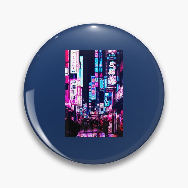Item preview, Streets Of Tokyo Japan Night Scene With Lights Vaporwave designed and sold by KaiRuiwe.