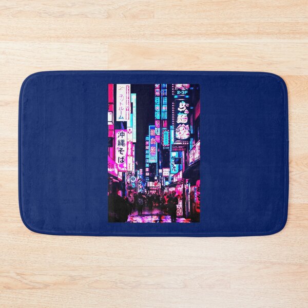 Item preview, Streets Of Tokyo Japan Night Scene With Lights Vaporwave designed and sold by KaiRuiwe.