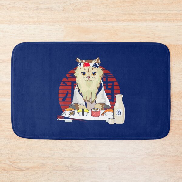 Item preview, Sushi Cat Japanese Cherry Blossom Persian Cat Vintage designed and sold by KaiRuiwe.