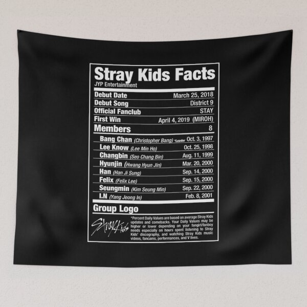 Item preview, Stray Kids Kpop Nutritional Facts designed and sold by Penderhouse.