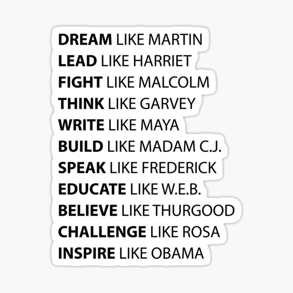 Black Hero | Black History | African American Civil Rights Leaders Sticker