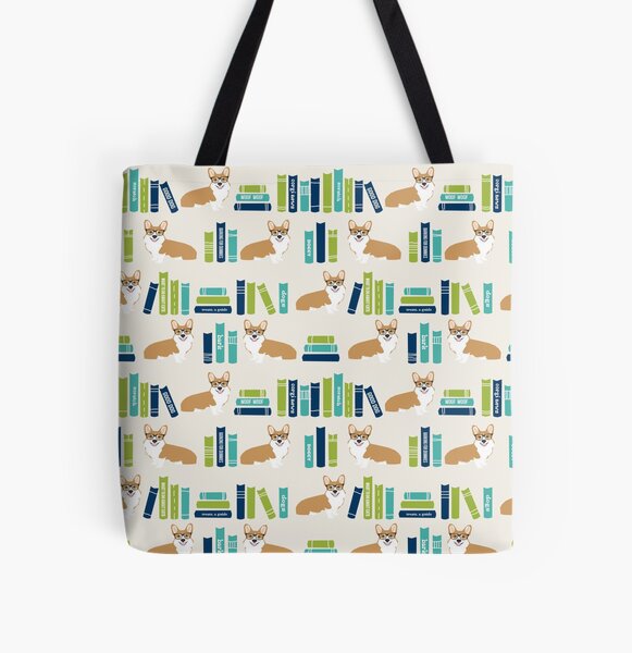 Vista previa del artículo con la obra «Corgi welsh corgi biblioteca libros perro regalos razas de perros por mascota amigable», diseñado y vendido por PetFriendly.