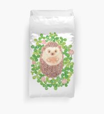 Hedgehog in cloverfield Duvet Cover