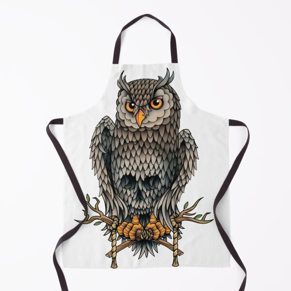 Item preview, owl with skull tattoo designed and sold by si3iy.