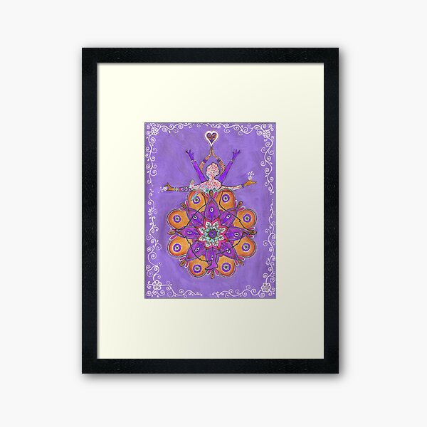 Item preview, Mandala painting, Purple Original Drawing, Dancing woman silhouette designed and sold by DhanaART.