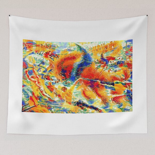 Item preview, The City Rises by Umberto Boccioni - colorful recreation designed and sold by NickoPrints.