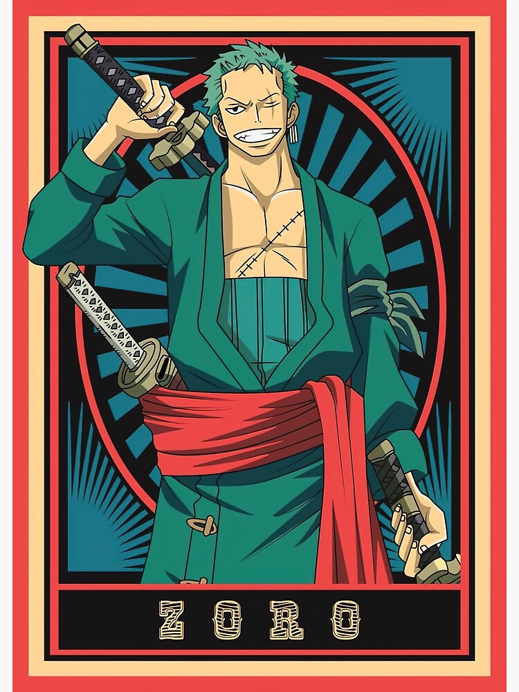 One Piece Anime Zoro Poster For Sale By Melissahedquist Redbubble