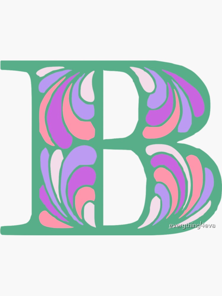 Monogram Graffiti Initial Letter B Sticker for Sale by