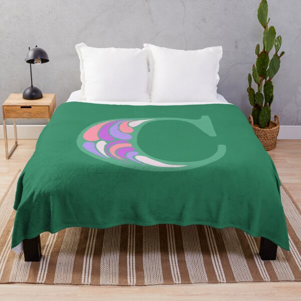 Item preview, Letter C Fancy Monogram Hippie Initial Green designed and sold by everything4eva.