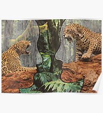 Conflict Depicted by Leopards in the Mind Poster