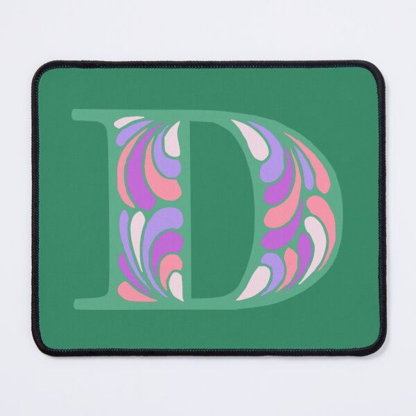 Item preview, Letter D Fancy Monogram Hippie Initial Green designed and sold by everything4eva.