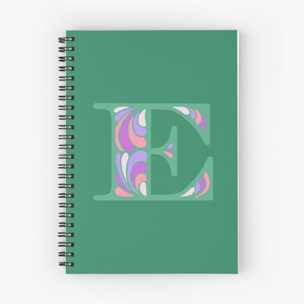 Item preview, Letter E Fancy Monogram Hippie Initial Green designed and sold by everything4eva.