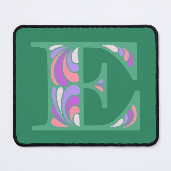 Item preview, Letter E Fancy Monogram Hippie Initial Green designed and sold by everything4eva.