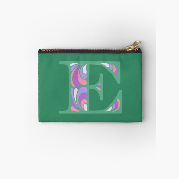 Item preview, Letter E Fancy Monogram Hippie Initial Green designed and sold by everything4eva.