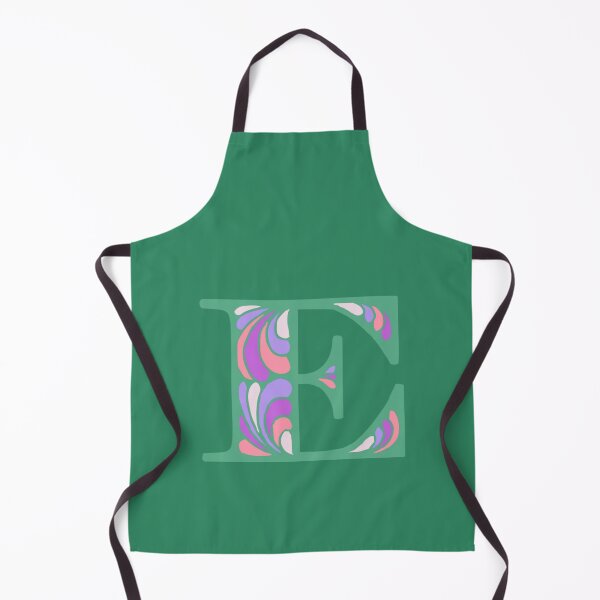 Item preview, Letter E Fancy Monogram Hippie Initial Green designed and sold by everything4eva.