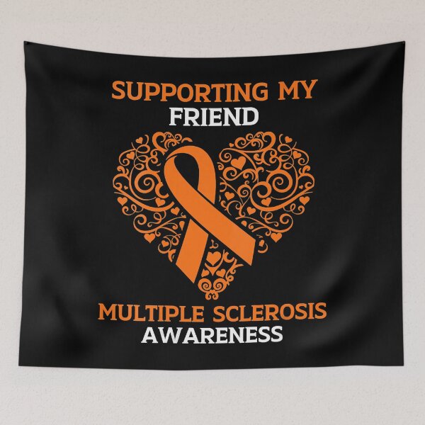 Item preview, Supporting My Friend Multiple Sclerosis Awareness MS Ribbon designed and sold by EmilieWebeEW.
