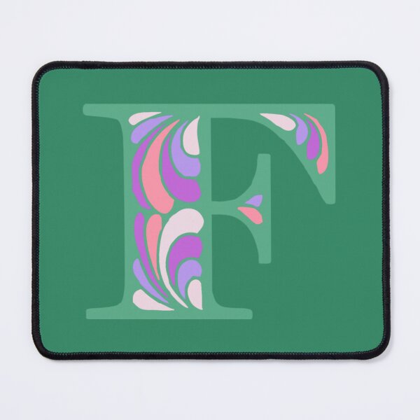 Item preview, Letter F Fancy Monogram Hippie Initial Green designed and sold by everything4eva.
