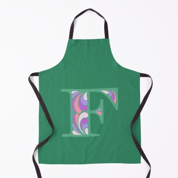 Item preview, Letter F Fancy Monogram Hippie Initial Green designed and sold by everything4eva.