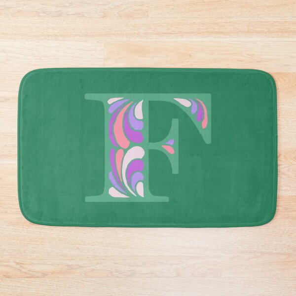 Item preview, Letter F Fancy Monogram Hippie Initial Green designed and sold by everything4eva.