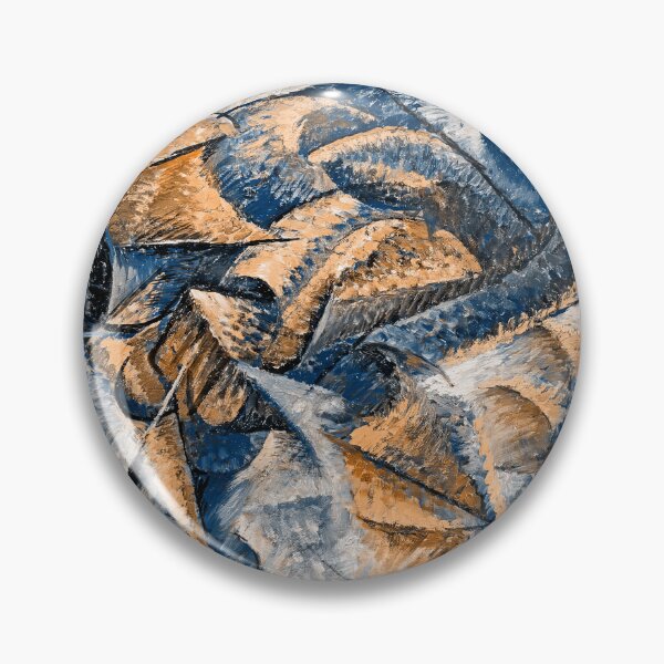 Item preview, Dynamism of a Cyclist by Umberto Boccioni - digital recreation in blue and orange designed and sold by NickoPrints.