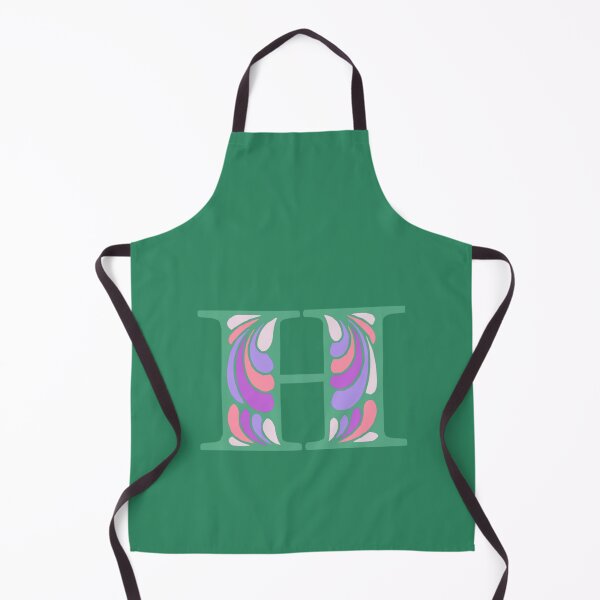 Item preview, Letter H Fancy Monogram Hippie Initial Green designed and sold by everything4eva.