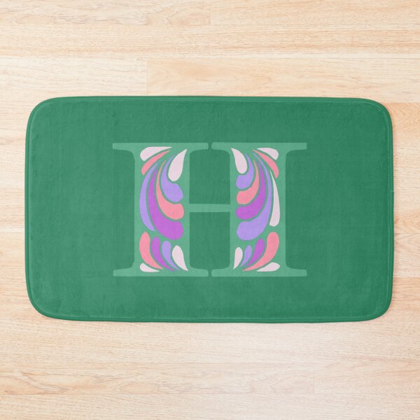 Item preview, Letter H Fancy Monogram Hippie Initial Green designed and sold by everything4eva.