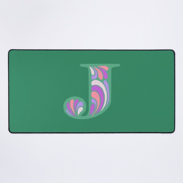 Item preview, Letter J Fancy Monogram Hippie Initial Green designed and sold by everything4eva.