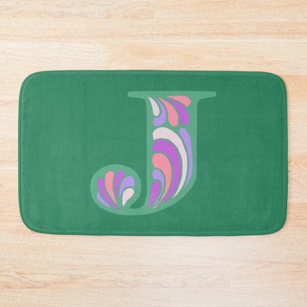 Item preview, Letter J Fancy Monogram Hippie Initial Green designed and sold by everything4eva.