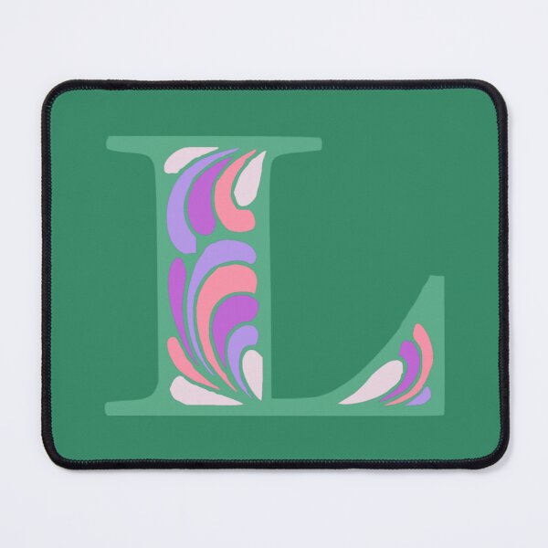 Item preview, Letter L Fancy Monogram Hippie Initial Green designed and sold by everything4eva.
