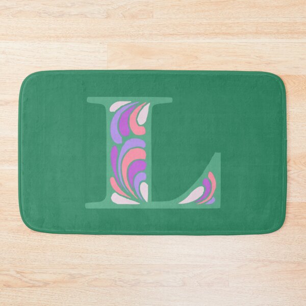Item preview, Letter L Fancy Monogram Hippie Initial Green designed and sold by everything4eva.