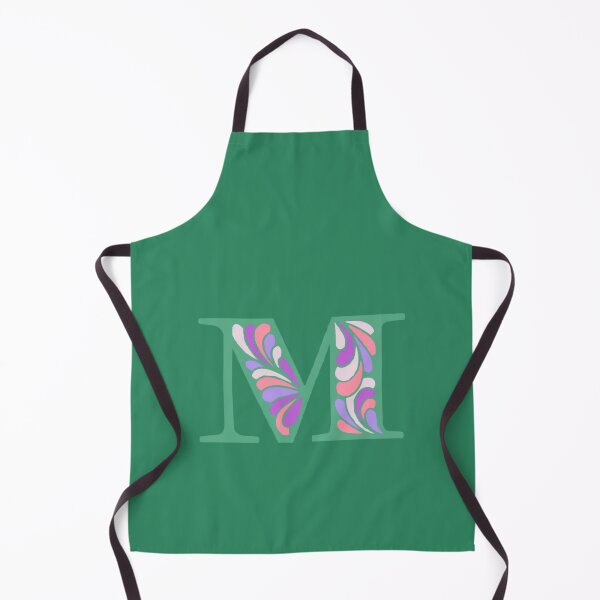 Item preview, Letter M Fancy Monogram Hippie Initial Green designed and sold by everything4eva.