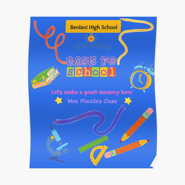 back to High school" Poster for Sale by Benlaniboutique