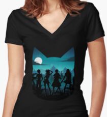 Happy Silhouette Women's Fitted V-Neck T-Shirt
