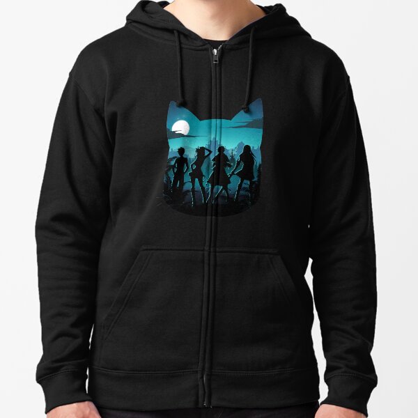 Happy Silhouette Zipped Hoodie