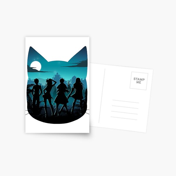 Silhouette heureuse Carte postale