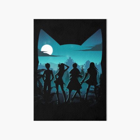 Happy Silhouette Art Board Print