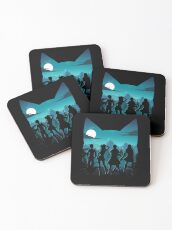 Happy Silhouette Coasters
