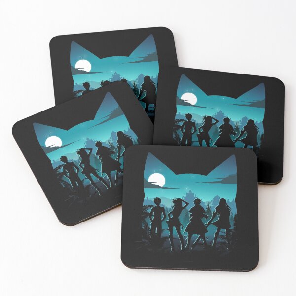 Happy Silhouette Coasters (Set of 4)
