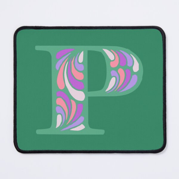 Item preview, Letter P Fancy Monogram Hippie Initial Green designed and sold by everything4eva.