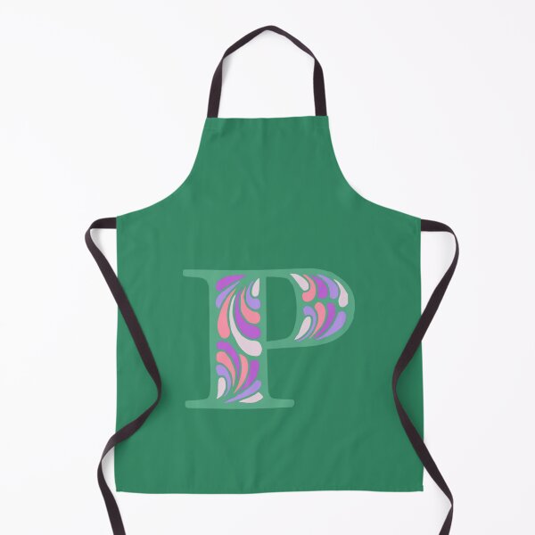 Item preview, Letter P Fancy Monogram Hippie Initial Green designed and sold by everything4eva.