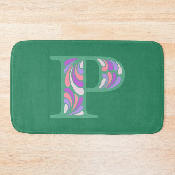 Item preview, Letter P Fancy Monogram Hippie Initial Green designed and sold by everything4eva.