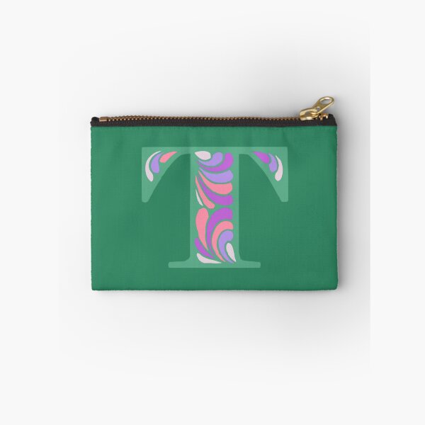 Item preview, Letter T Fancy Monogram Hippie Initial Green designed and sold by everything4eva.