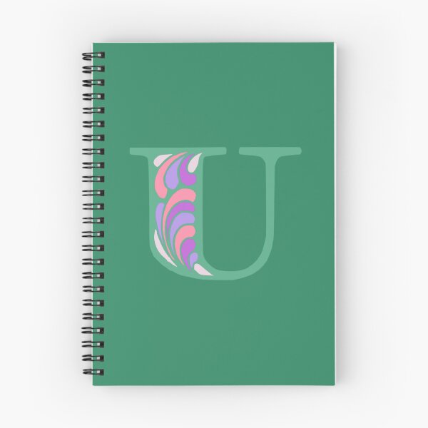Item preview, Letter U Fancy Monogram Hippie Initial Green designed and sold by everything4eva.