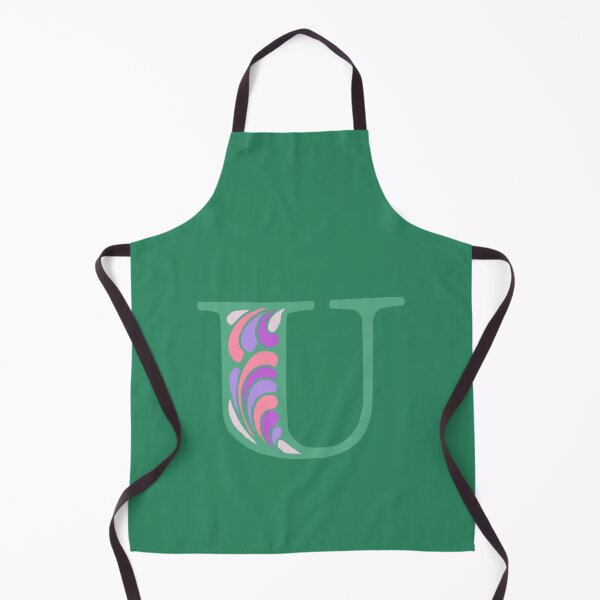 Item preview, Letter U Fancy Monogram Hippie Initial Green designed and sold by everything4eva.