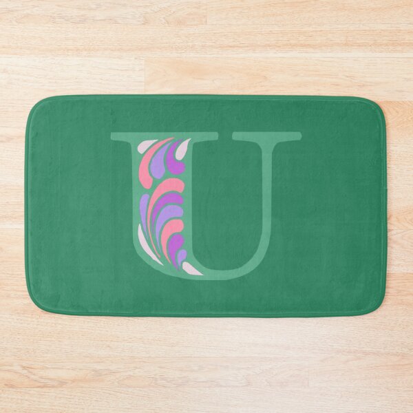 Item preview, Letter U Fancy Monogram Hippie Initial Green designed and sold by everything4eva.