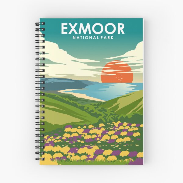 Item preview, Exmoor National Park Vintage Minimal Retro Travel Poster designed and sold by Stadify.
