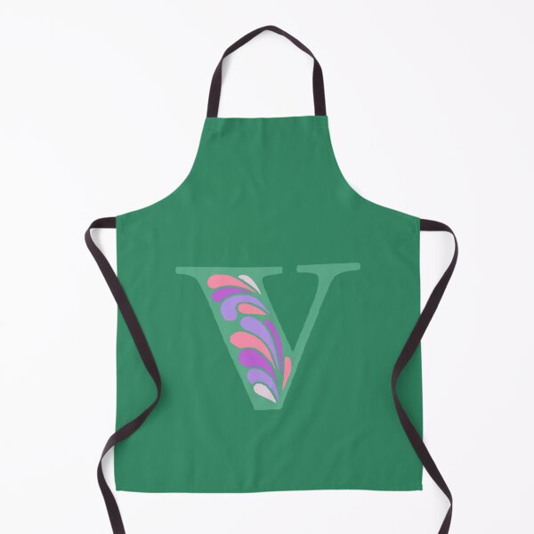 Item preview, Letter V Fancy Monogram Hippie Initial Green designed and sold by everything4eva.